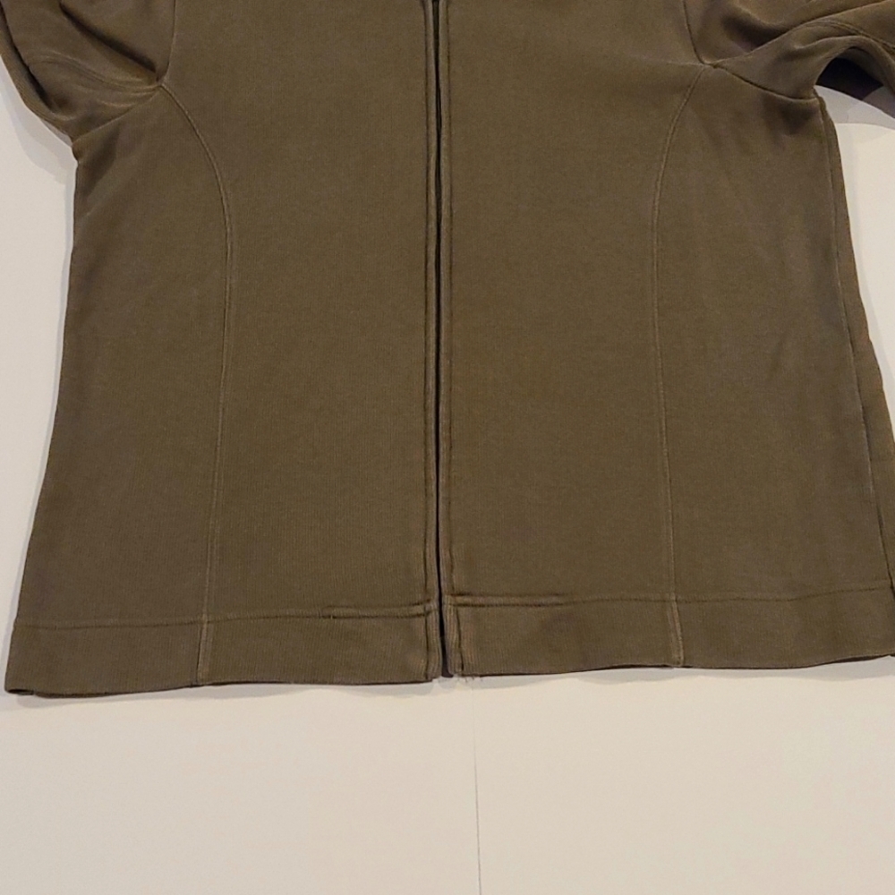 𝅺cutter & Buck Olive Green Zip-Up Jacket - Picture 2 of 6